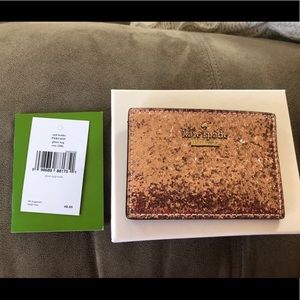 Rose gold Kate Spade card holder
